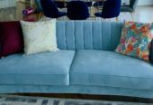 Indigo Sofa Blue Velvet X 2 pc 藍色絨面梳化 Size 225w x 95d x 76h cm