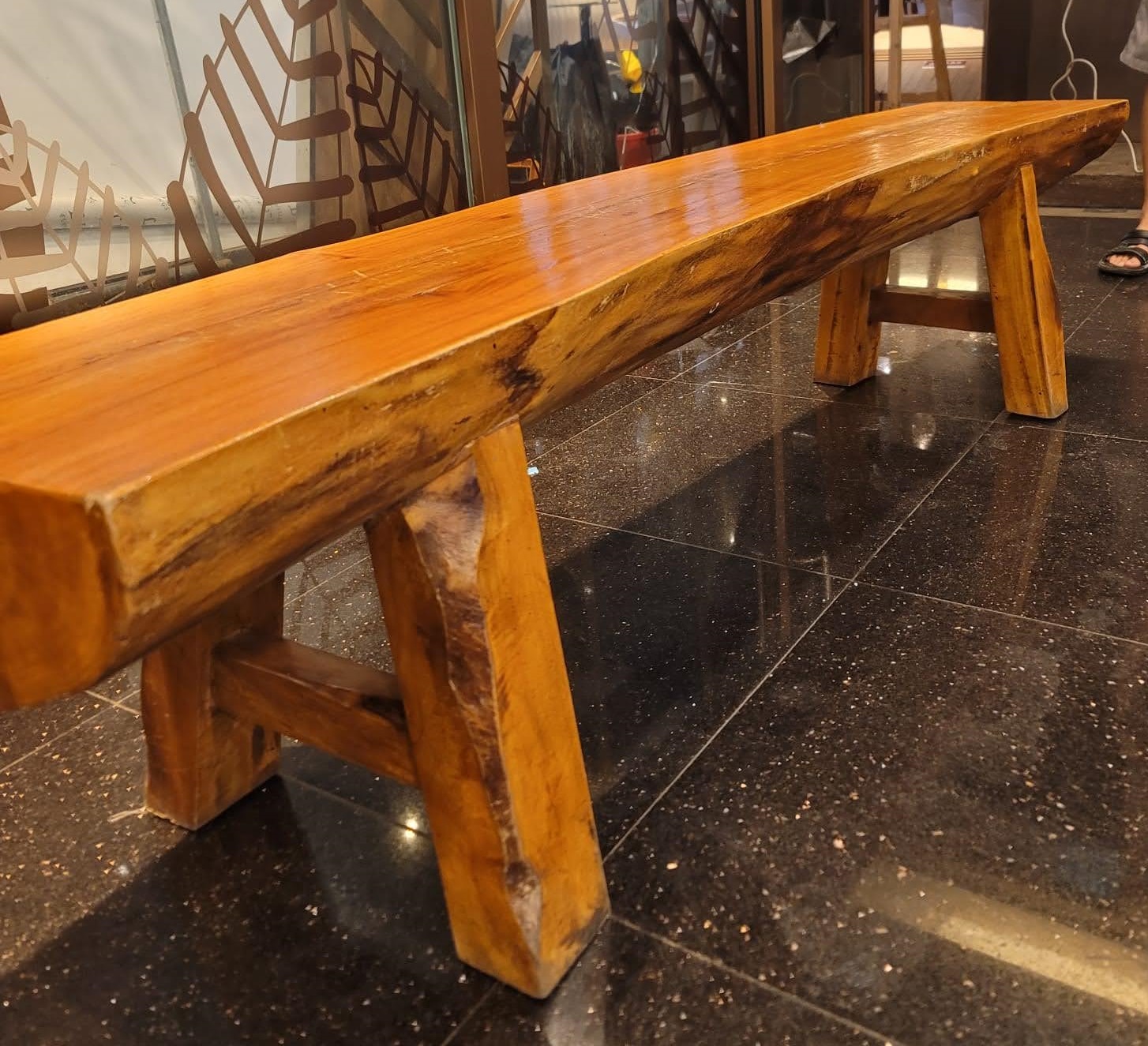 Live Edge Wooden Bench