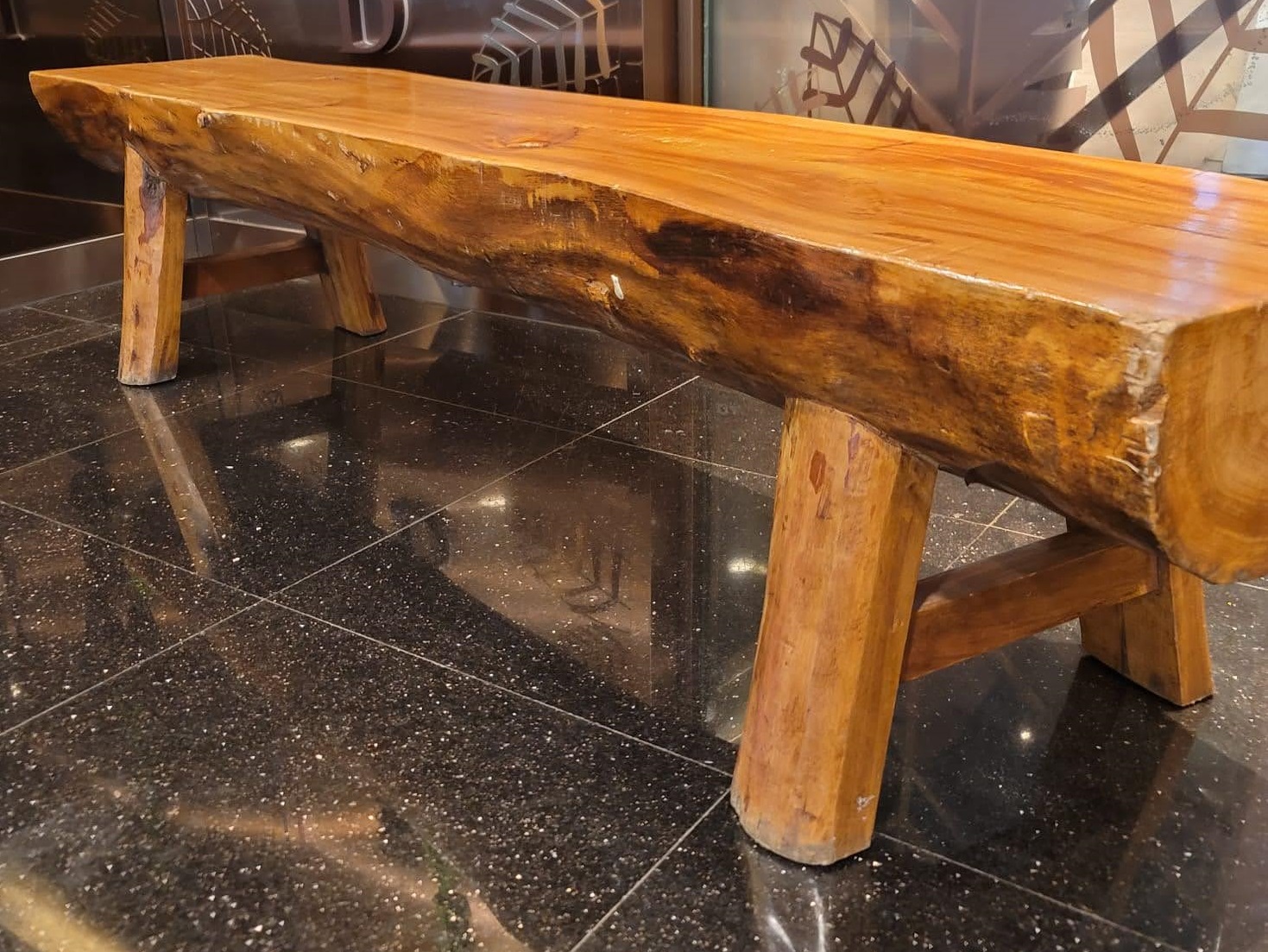 Live Edge Wooden Bench
