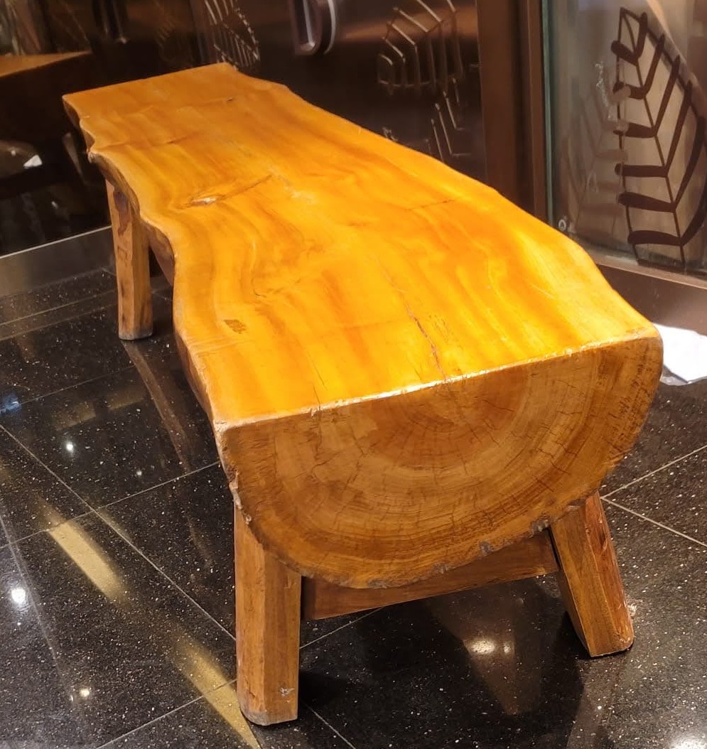 Live Edge Wooden Bench