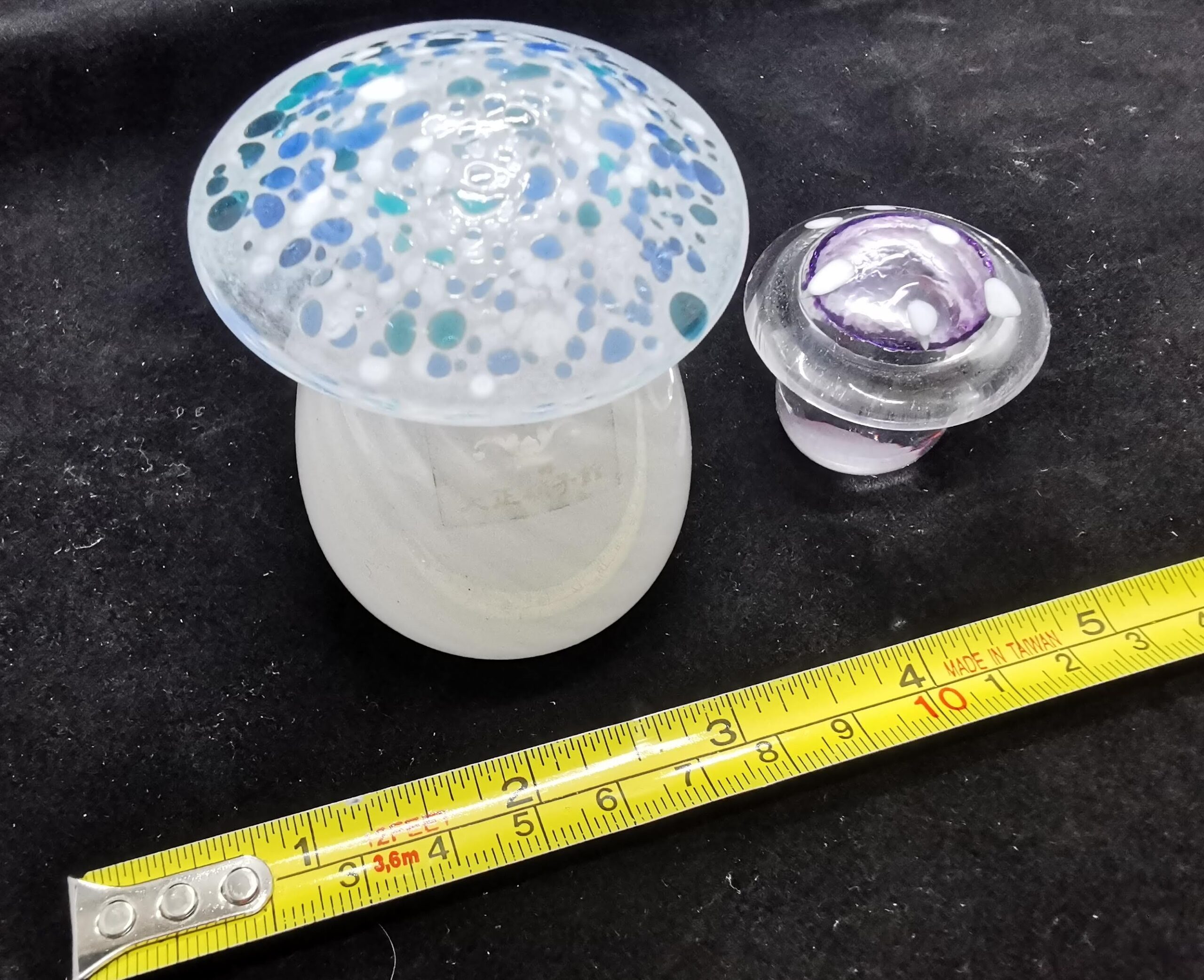 Cute Glass Mushroom x 2