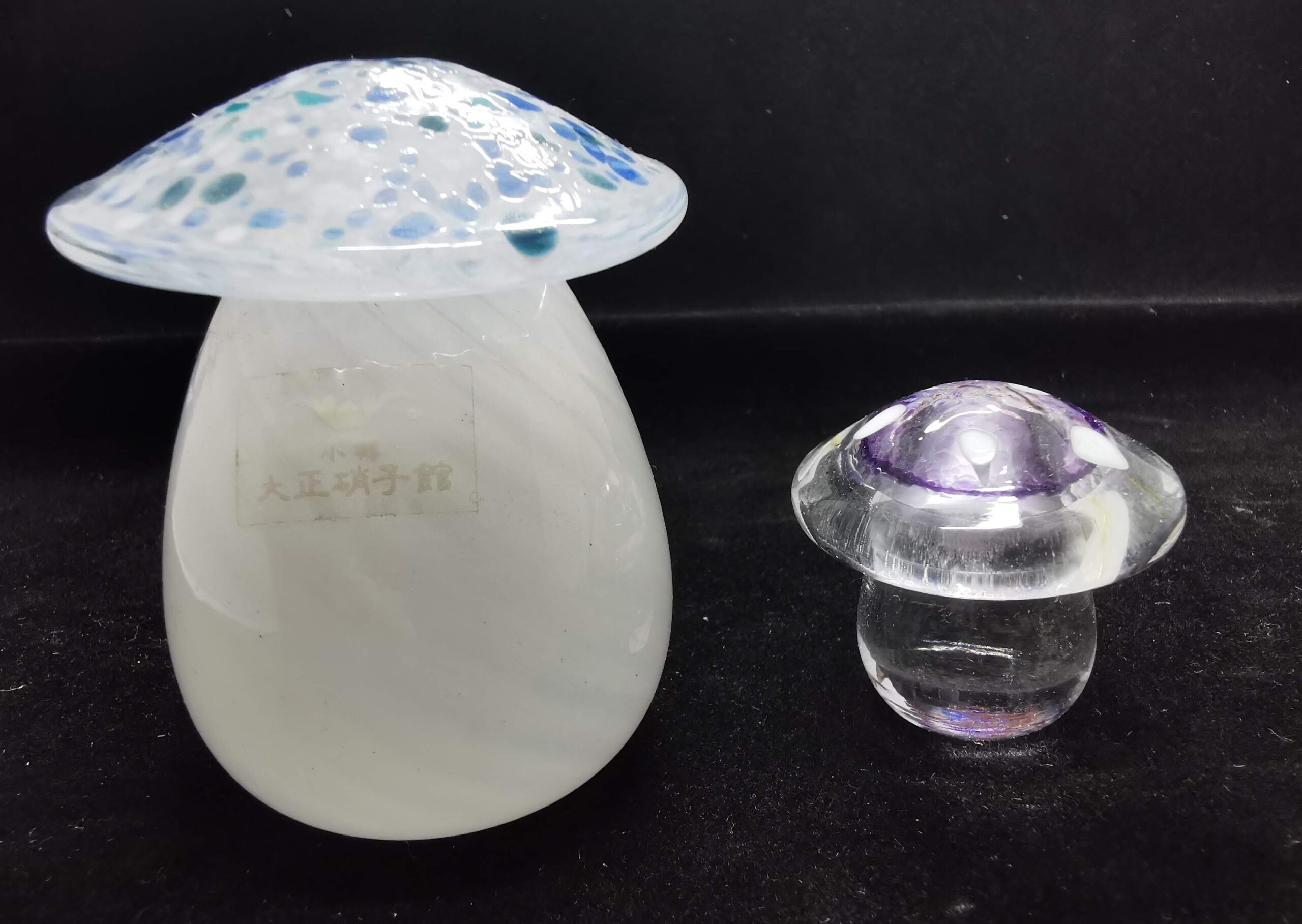 Cute Glass Mushroom x 2
