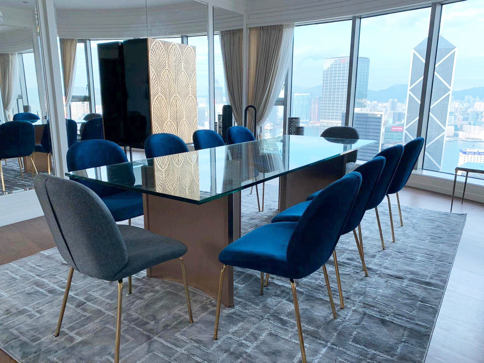 Glass Top Dining Table