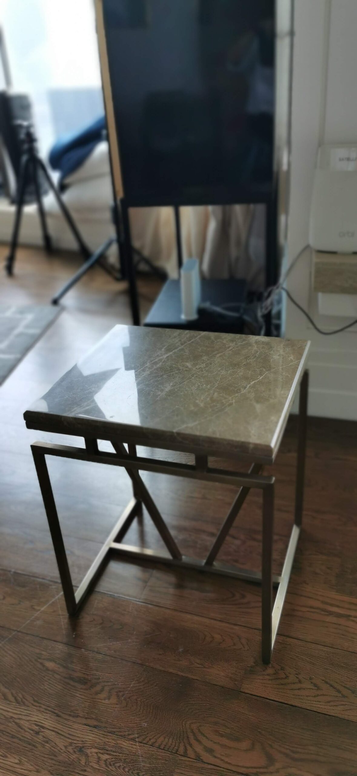 Stone Top Side Table