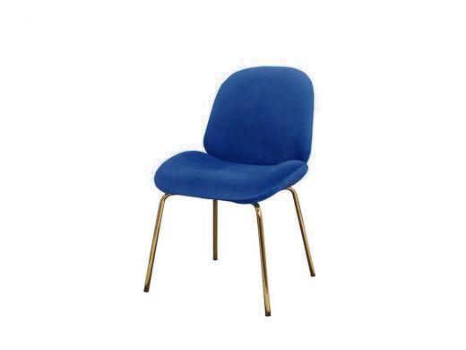 blue velvet chair