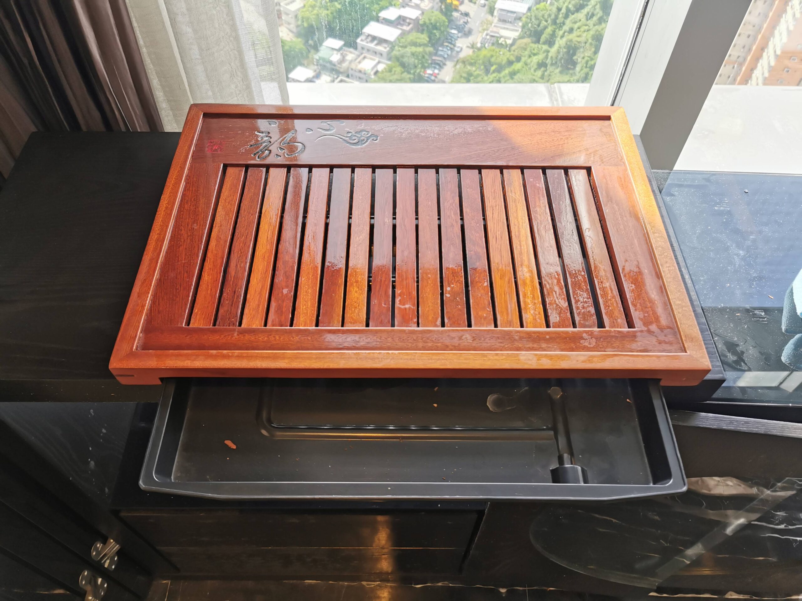 Chinese Wood Tea Tray