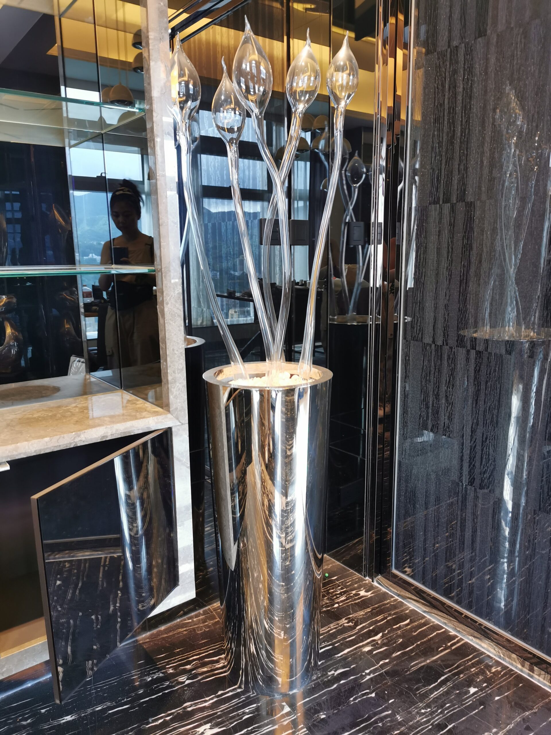 GLass pLant with Metal pot