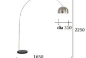Arched Round Marble Floor Lamp OVA L1650 H2200