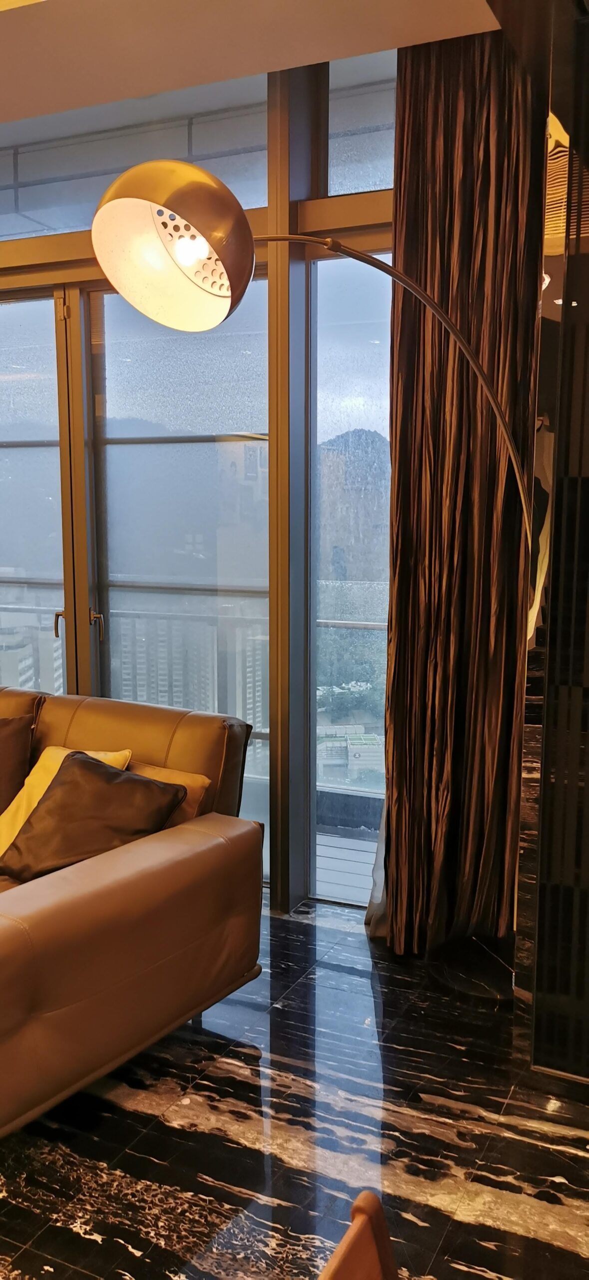 Arched Round Marble Floor Lamp OVA L1650 H2200